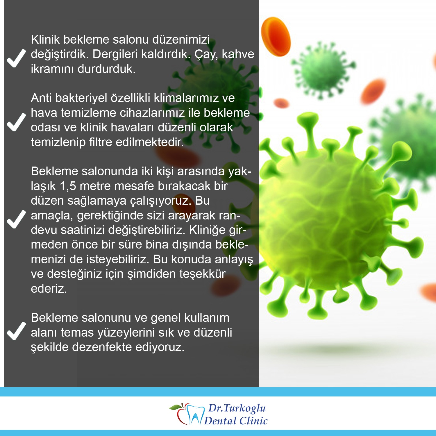 Dr. Türkoğlu Covid-19 Önlemleri